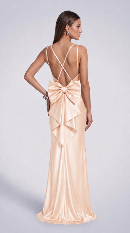 Satin Cowl Neck Mermaid Maxi Dress - Blush Pink - view 6
